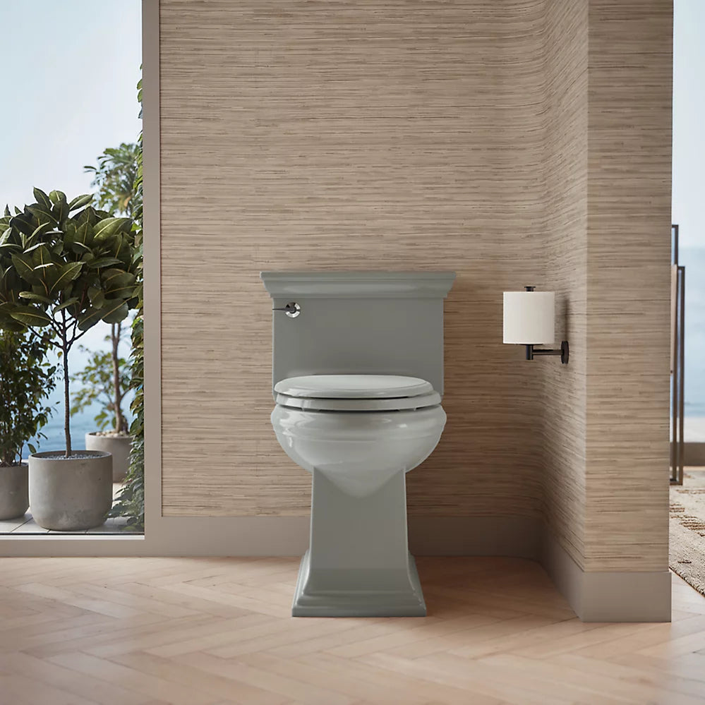 Kohler Memoirs® Stately One-piece compact elongated toilet with skirted trapway, 1.28 gpf - Golzar Home
