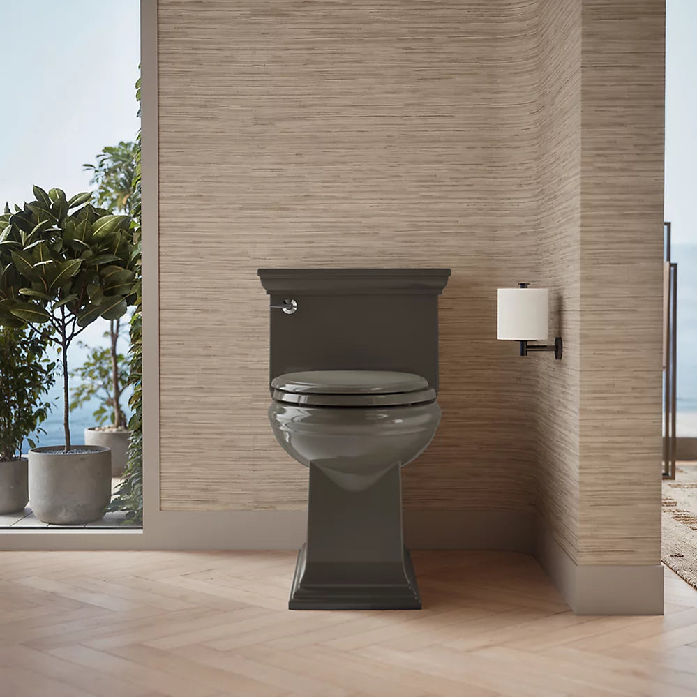 Kohler Memoirs® Stately One-piece compact elongated toilet with skirted trapway, 1.28 gpf - Golzar Home