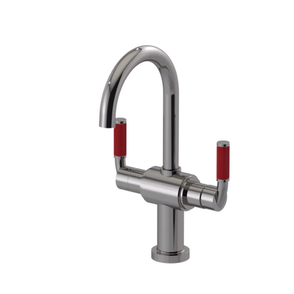 Rubinet Single Hole Dual Handle Lav. Set. (less drain) Polished Nickel