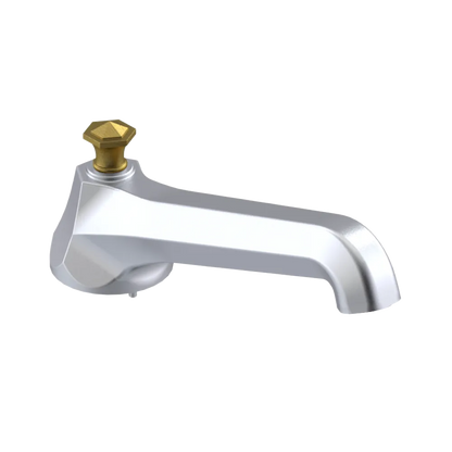 Rubinet Tub Filler Spout Deck Mount Satin Chrome