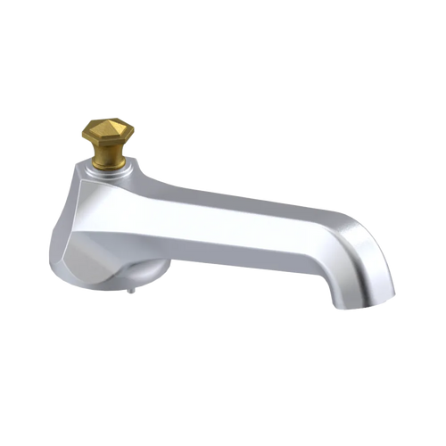 Rubinet Tub Filler Spout Deck Mount Satin Chrome