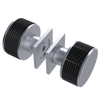 Rubinet Shower Door Knob (set) Satin Chrome