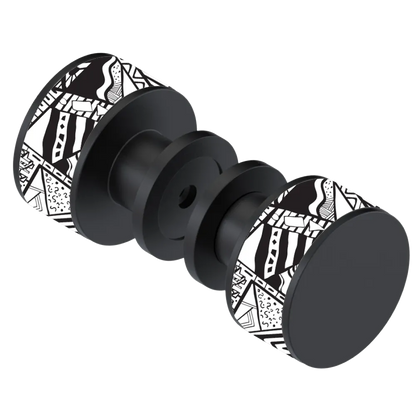 Rubinet Shower Door Knob (set) Matt Black