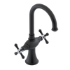 Rubinet Single Hole Dual Handle Lav. Set. (less drain) Matt Black