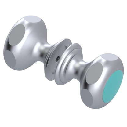 Rubinet Shower Door Knob (set) Satin Chrome