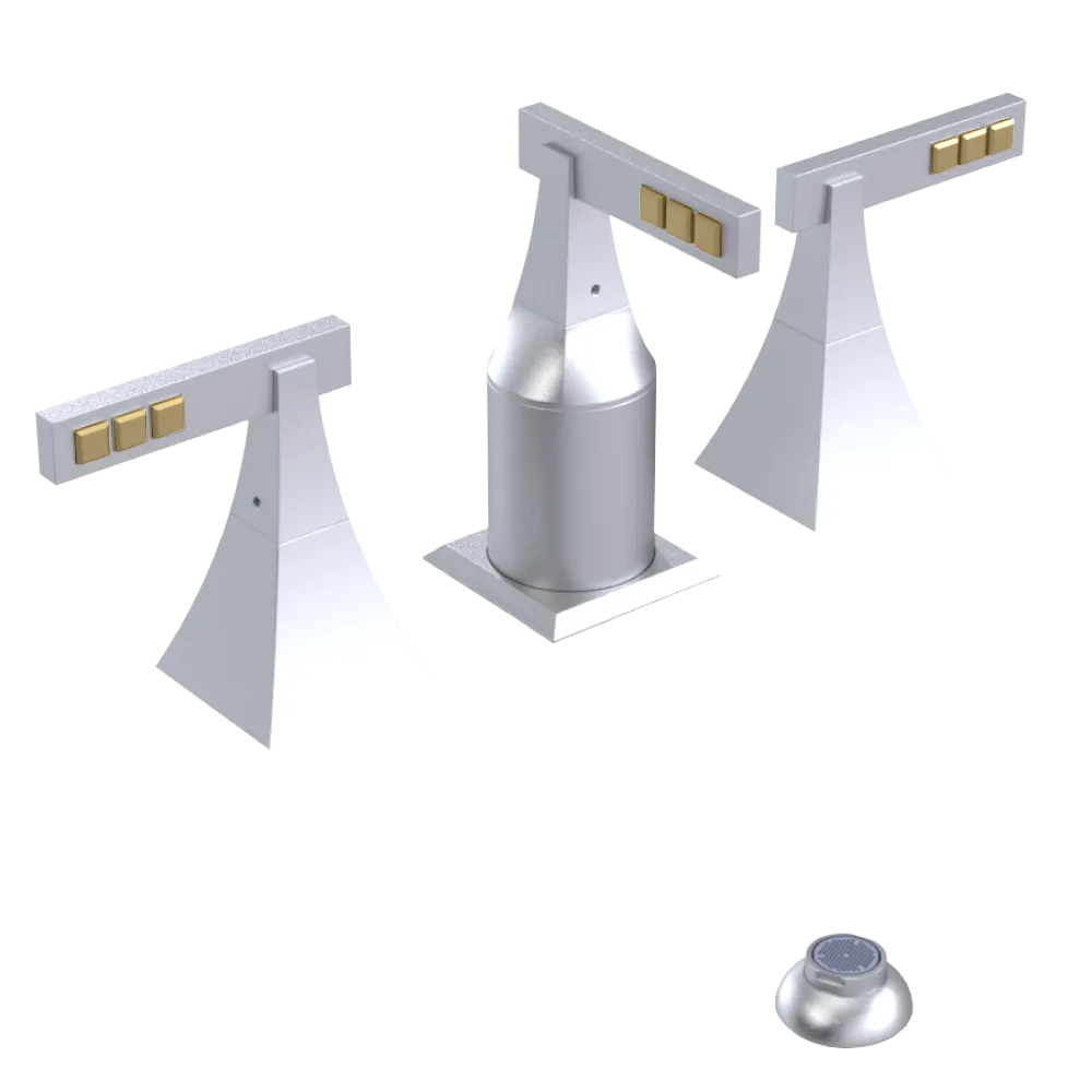 Rubinet Bidet Fitting with Spray, Diverter, and Vacum Breaker (Less Drain) Satin Chrome