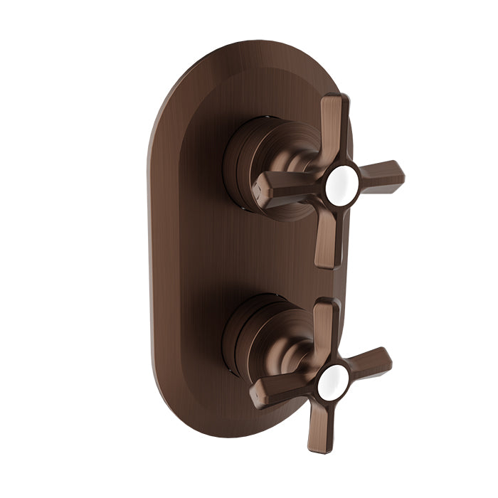Baril Complete thermostatic pressure balanced shower control valve with 3-way diverter