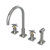 Rubinet Widespread Kitchen Set with Hand Spray Satin Nickel