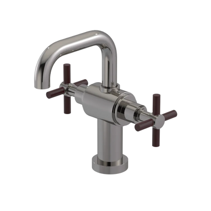 Rubinet Single Hole Dual Handle Lav. Set. (less drain) Polished Nickel