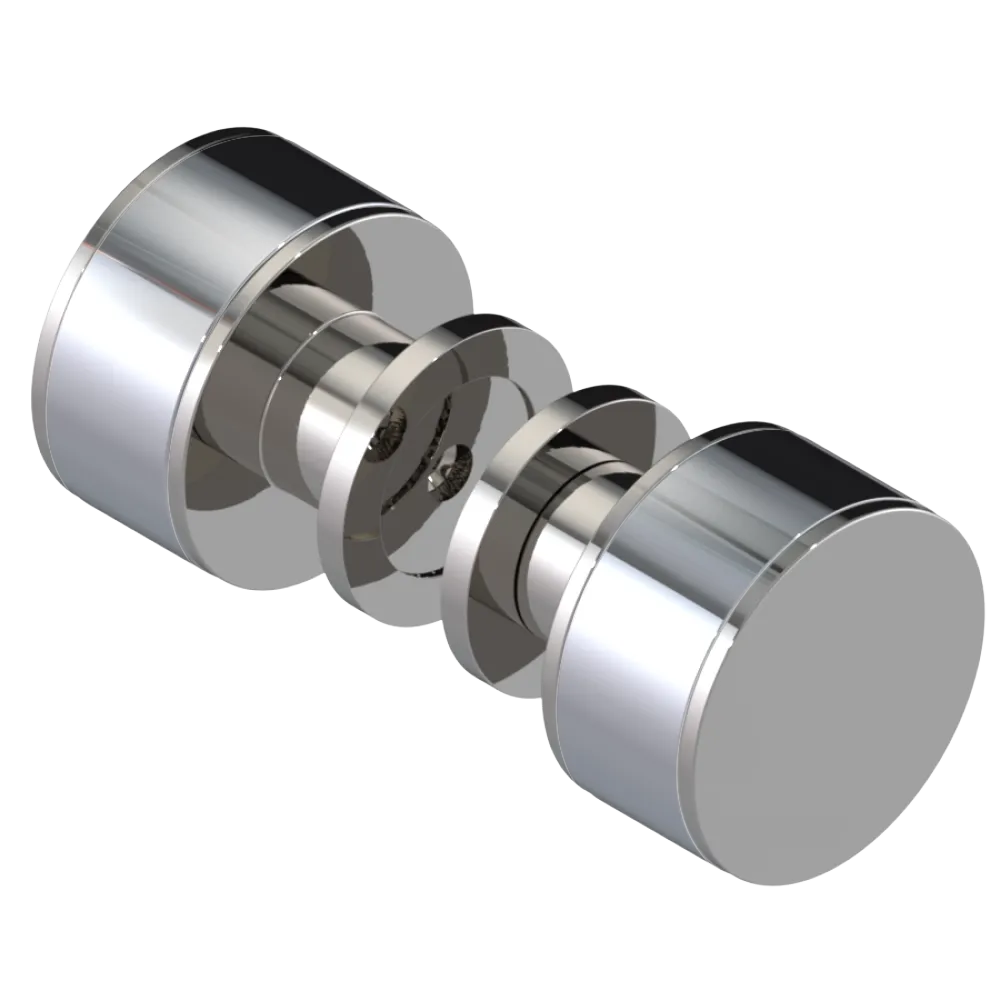 Rubinet Shower Door Knob (set) Polished Nickel
