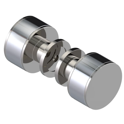 Rubinet Shower Door Knob (set) Polished Nickel