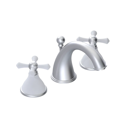 Rubinet Widespread Lav. Set. (less drain) Satin Chrome
