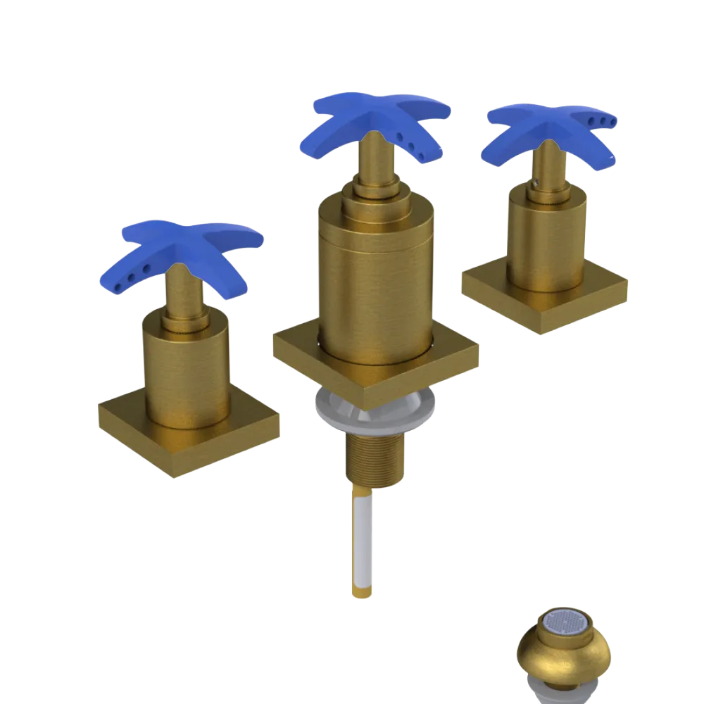 Rubinet Bidet Fitting with Spray, Diverter, and Vacuum Breaker (less drain) Antique Brass Matt