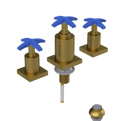 Rubinet Bidet Fitting with Spray, Diverter, and Vacuum Breaker (less drain) Antique Brass Matt