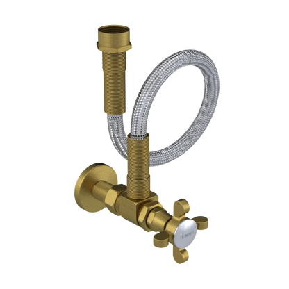 Rubinet Exposed Supply Kit (classic) x2 Antique Brass Matt