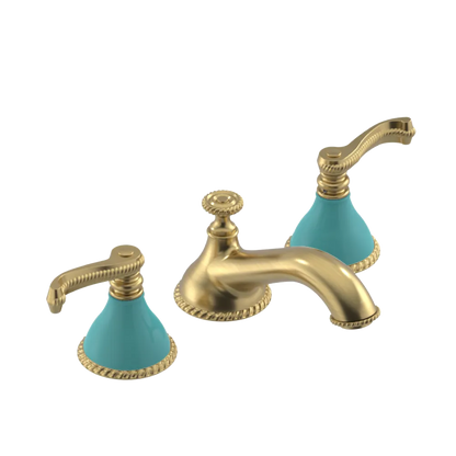 Rubinet Widespread Lav. Set. (less drain) Satin Brass