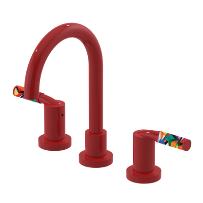 Rubinet Widespread Lav set (less drain) Red