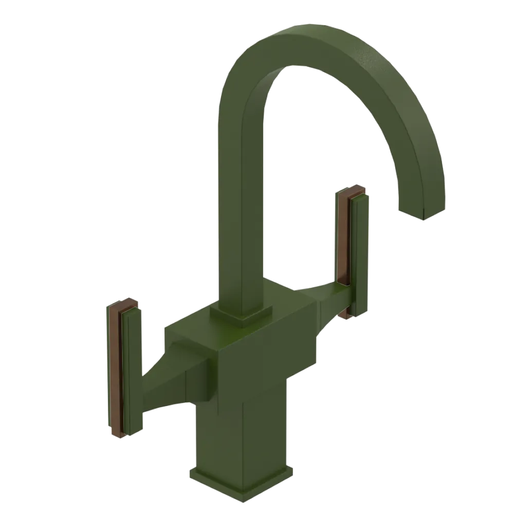Rubinet Single Hole Dual Handle Lav. Set. (less drain) Green Envy