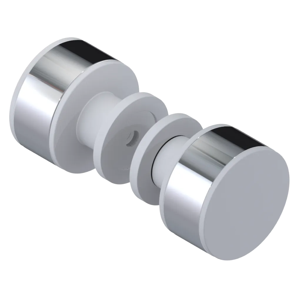 Rubinet Shower Door Knob (set) Matt White