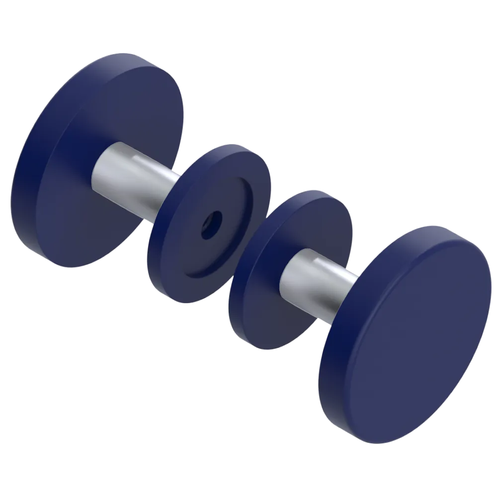 Rubinet Shower Door Knob (set) Midnight Blue