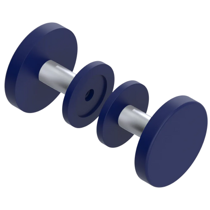 Rubinet Shower Door Knob (set) Midnight Blue