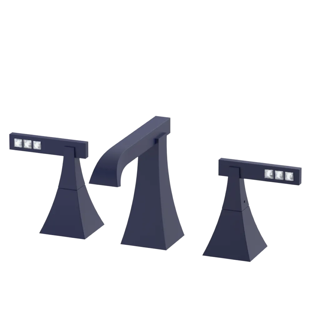 Rubinet Widespread Lav. Set. (less drain) Midnight Blue