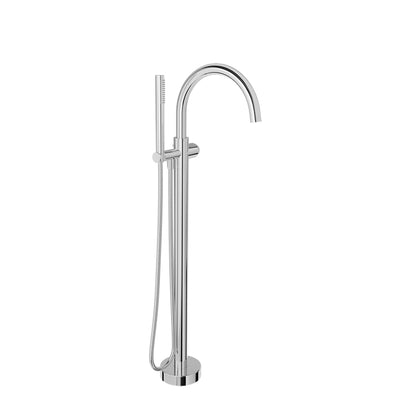 Baril Floor-mounted tub filler with hand shower (without handle)