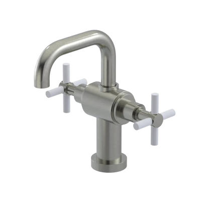 Rubinet Single Hole Dual Handle Lav. Set. (less drain) Satin Nickel