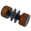 Rubinet Shower Door Knob (set) Matt Black