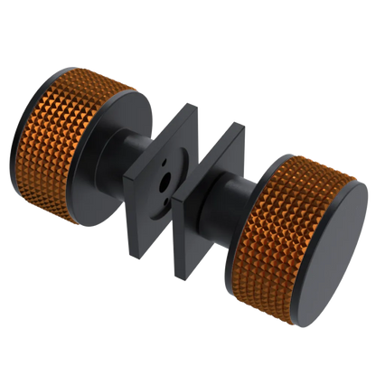 Rubinet Shower Door Knob (set) Matt Black