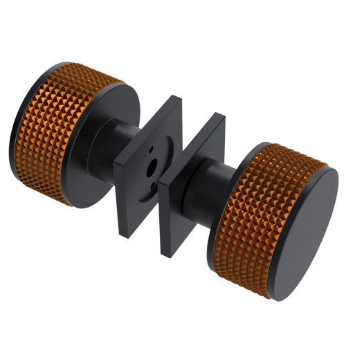 Rubinet Shower Door Knob (set) Matt Black