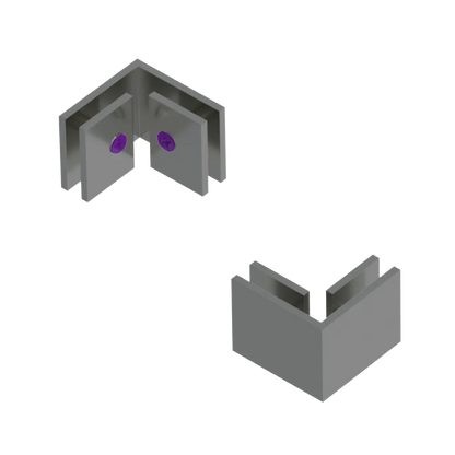 Rubinet 90 Glass to Glass Satin Nickel