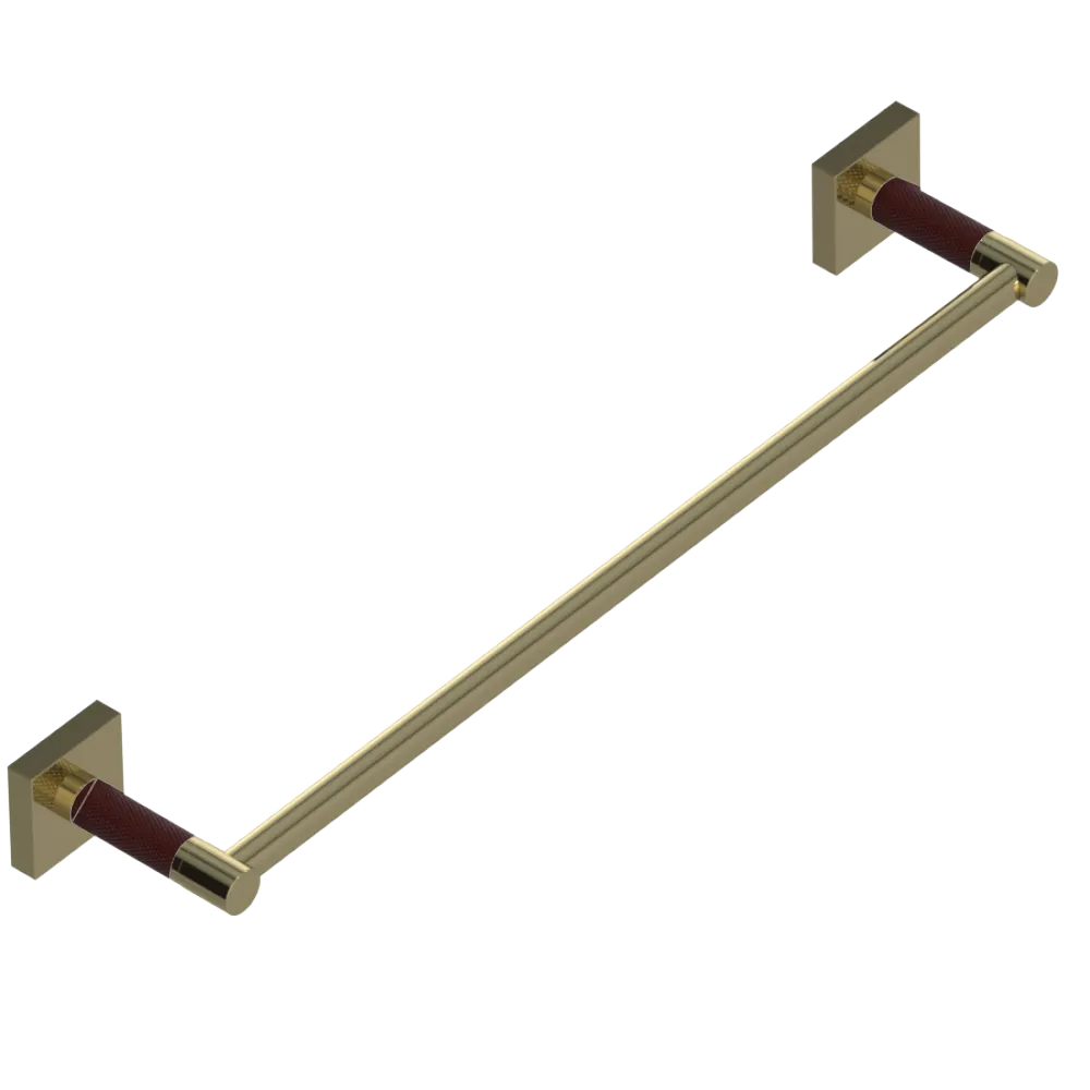 Rubinet 24" TOWEL BAR Natural Brass