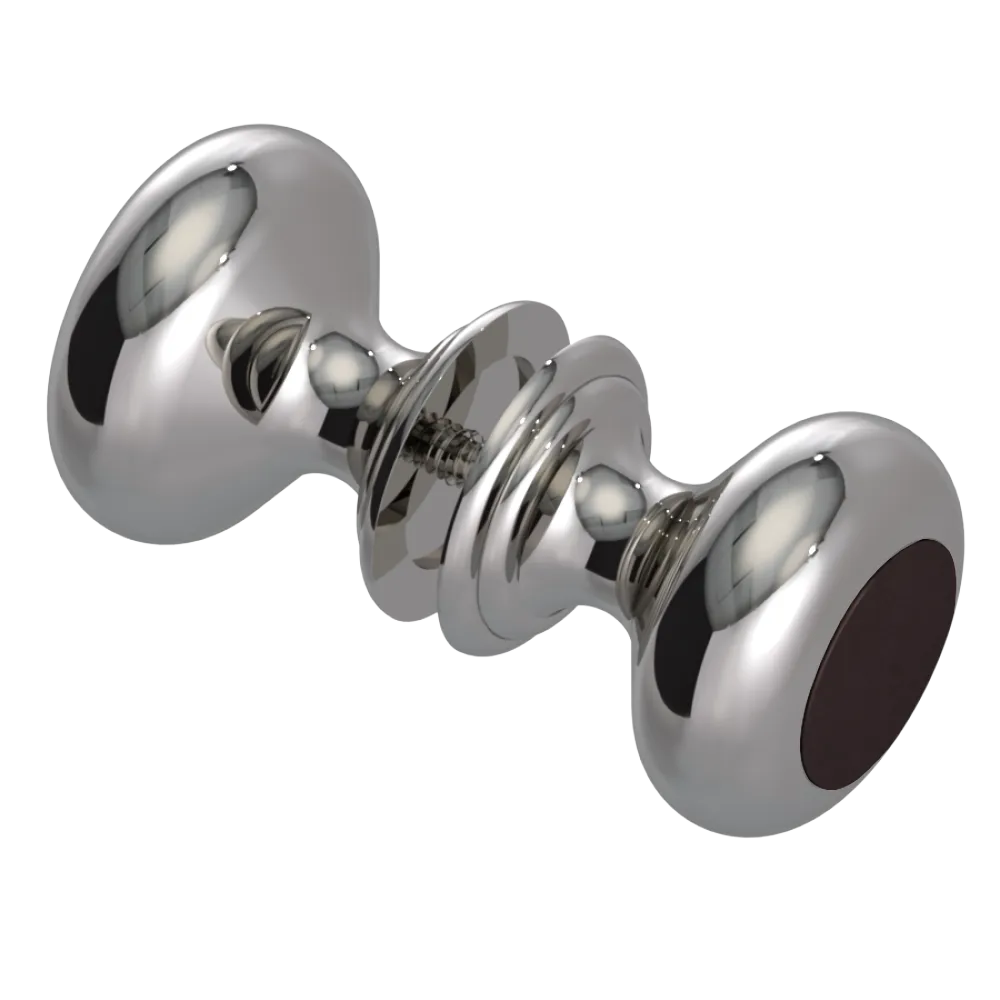 Rubinet Shower Door Knob (set) Polished Nickel