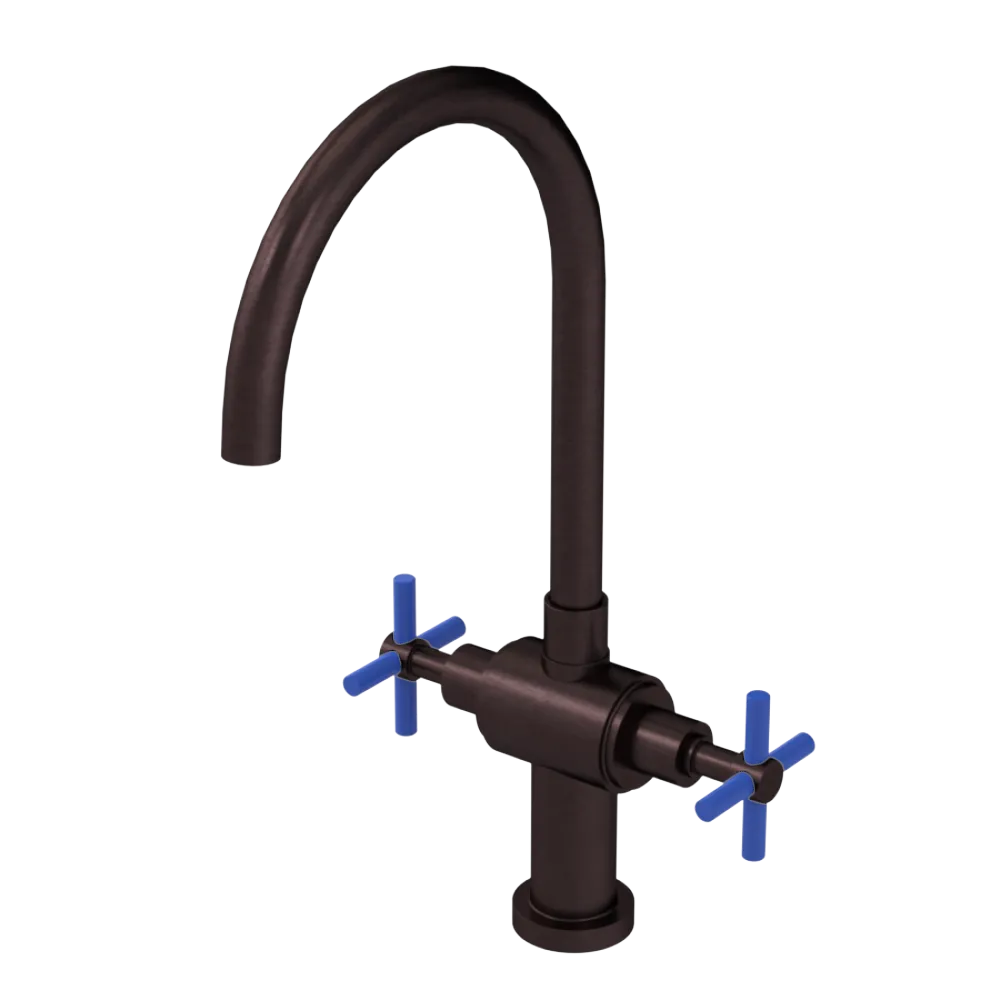 Rubinet Two Handle Single Hole Kitchen Set with LaSalle Spout Oil Rubbed Bronze