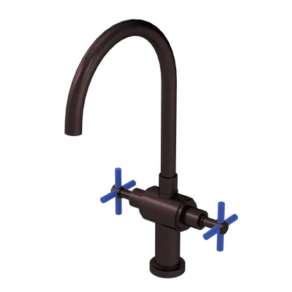 Rubinet Two Handle Single Hole Kitchen Set with LaSalle Spout Oil Rubbed Bronze
