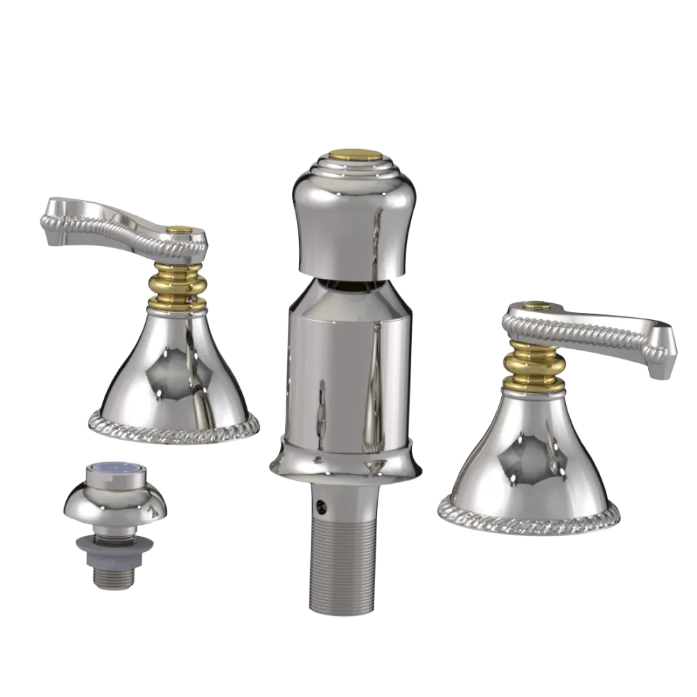 Rubinet Bidet Fitting with Spray, Diverter, and Vacum Breaker (Less Drain) Polished Nickel