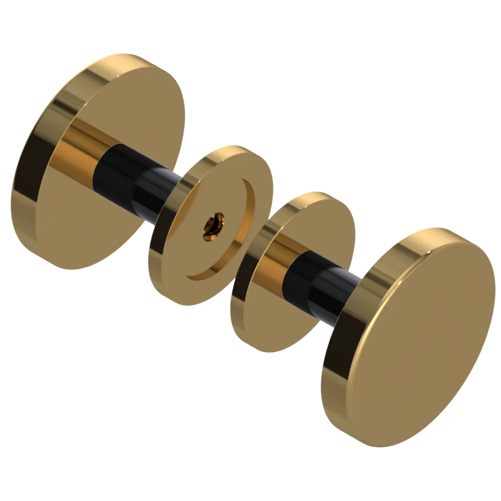 Rubinet Shower Door Knob (set) Gold