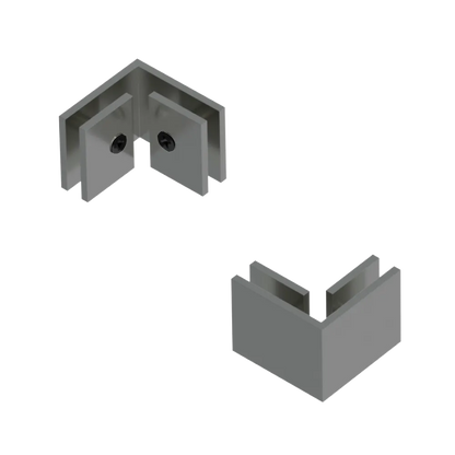 Rubinet 90 Glass to Glass Satin Nickel