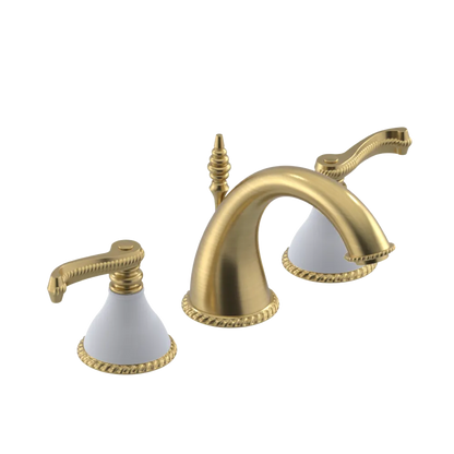 Rubinet Widespread Lav. Set. (less drain) Satin Brass