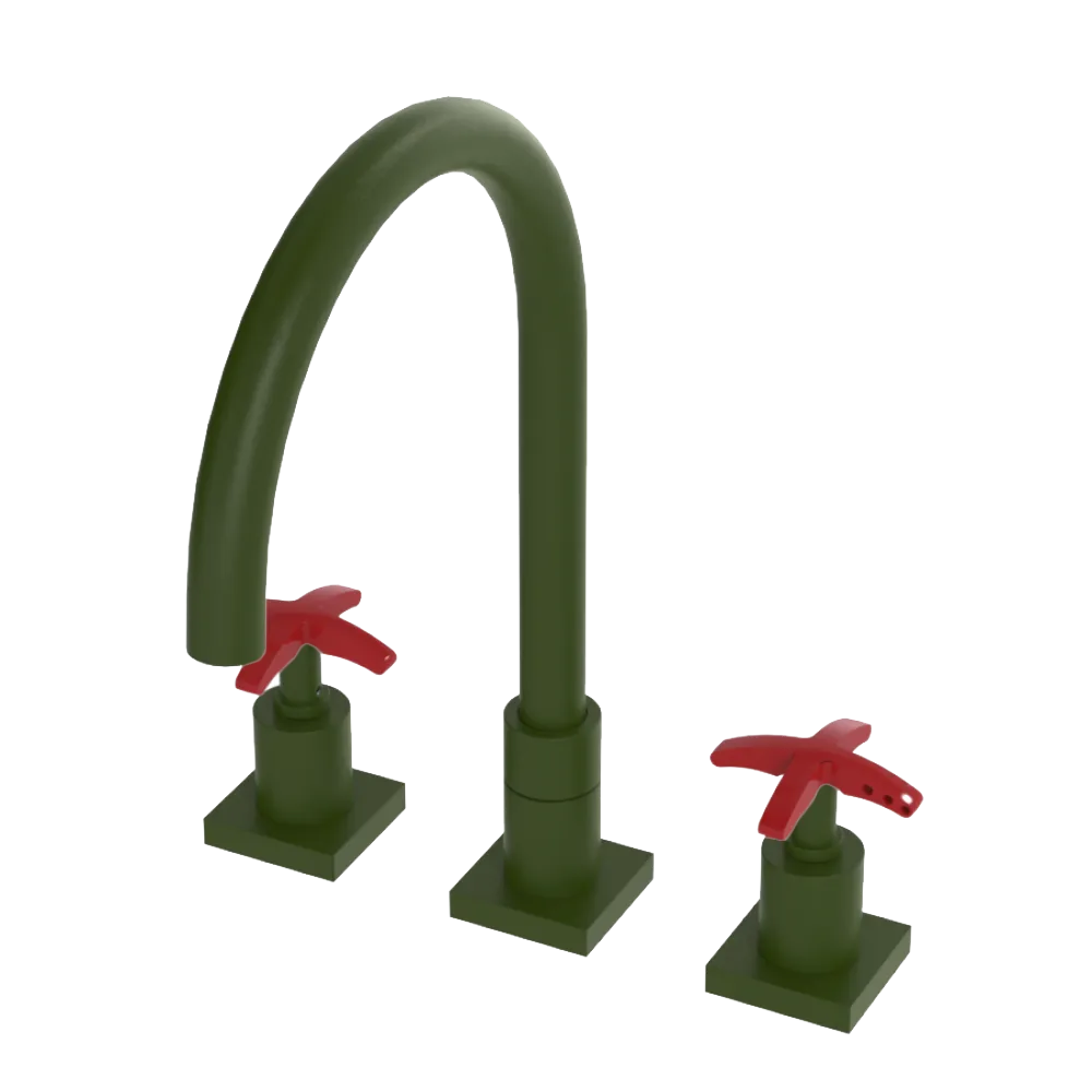 Rubinet Widespread Kitchen Set Green Envy