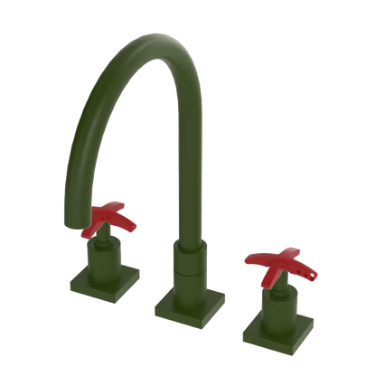 Rubinet Widespread Kitchen Set Green Envy