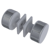 Rubinet Shower Door Knob (set) Matt White