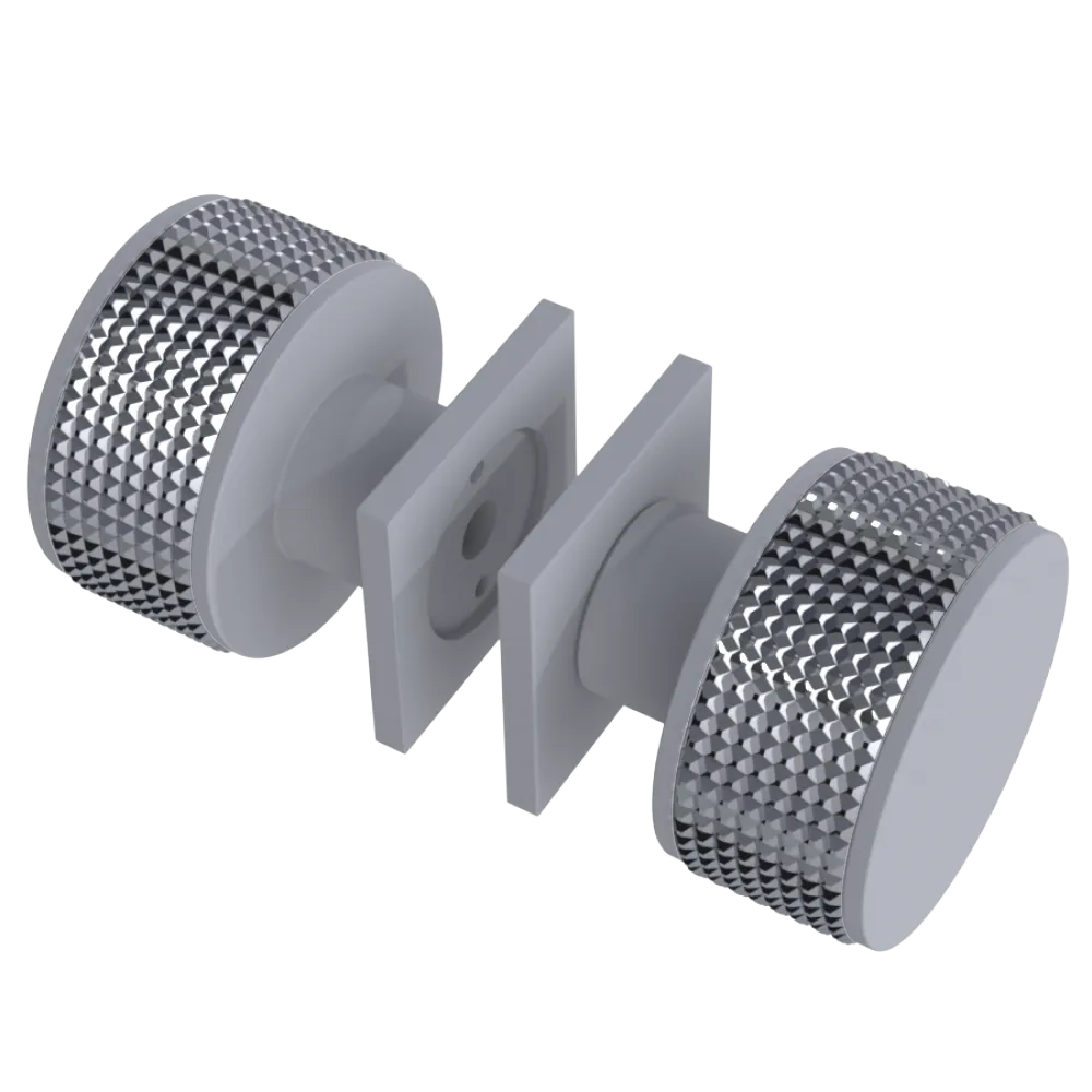 Rubinet Shower Door Knob (set) Matt White