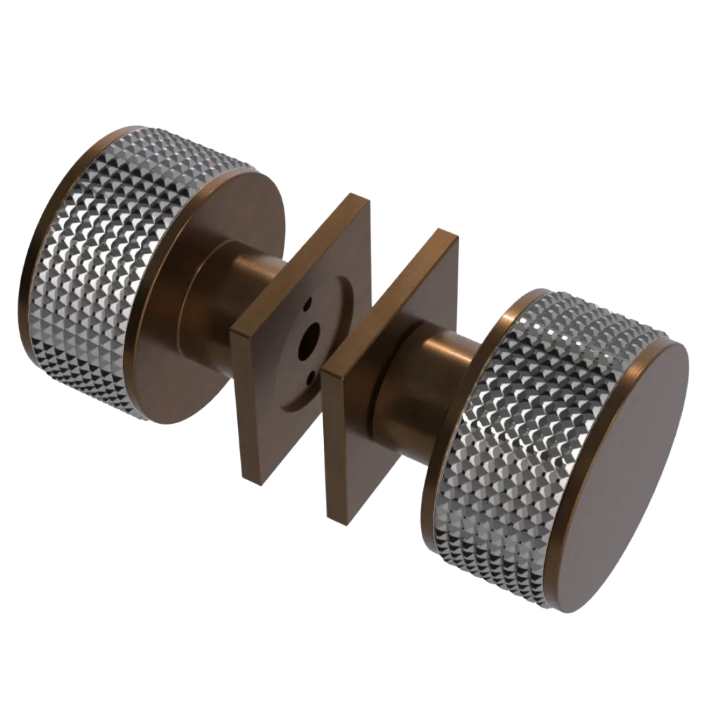 Rubinet Shower Door Knob (set) Tuscan Brass