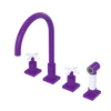 Rubinet Widespread Kitchen Set with Hand Spray Purple Haze