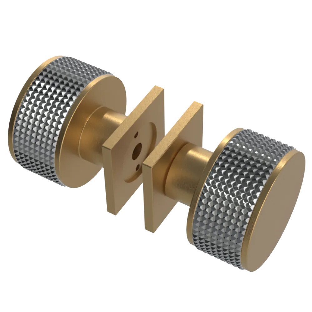 Rubinet Shower Door Knob (set) Satin Gold