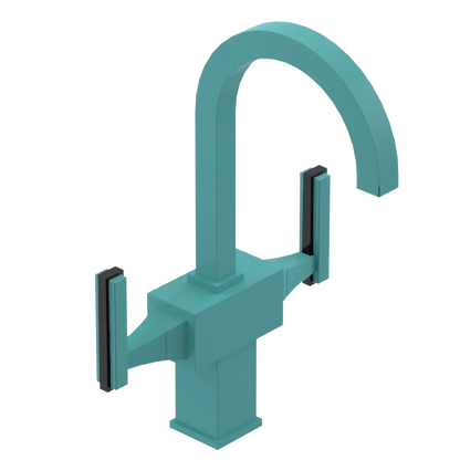 Rubinet Single Hole Dual Handle Lav. Set. (less drain) Aqua