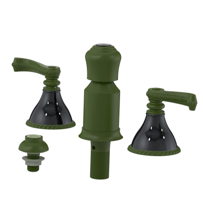 Rubinet Bidet Fitting with Spray, Diverter, and Vacum Breaker (Less Drain) Green Envy