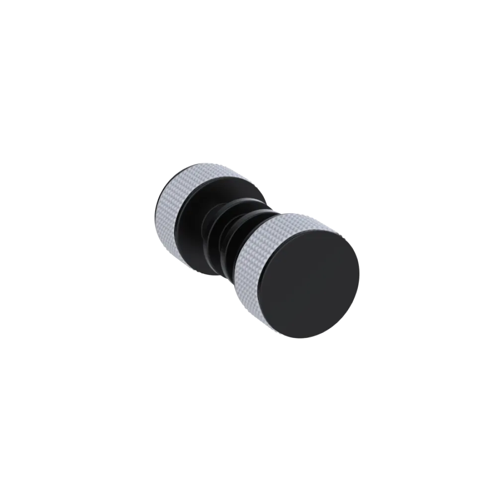 Rubinet Shower Door Knob (set) Matt Black